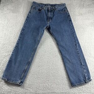 Levi's 505 Mens 34x29 (32x26) Regular Fit Straight‎ Leg Dark Wash